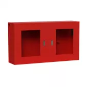 Щит пожарный металлический закрытый (2 двери оргстекло) Щит пожарный металлический закрытый (2 двери оргстекло)